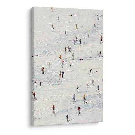 OBRAZ ZIMNÍ RADOVÁNKY NA SVAHU - VÁNOČNÍ A ZIMNÍ OBRAZY - PICTURES