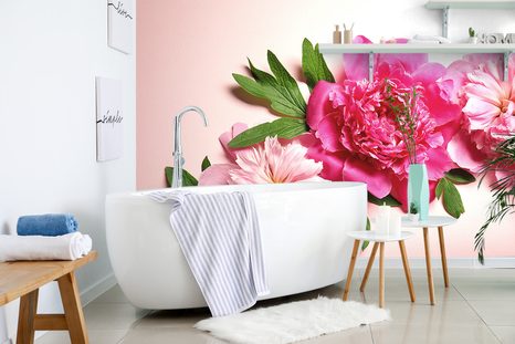 FOTOTAPETA PIVOŇKY V RŮŽOVÉ BARVĚ - TAPETY KVĚTINY - TAPETY