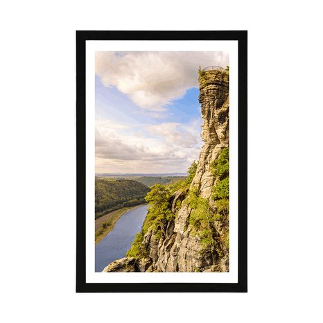 POSTER WITH MOUNT VIEW OF THE RIVER ELBE - NATURE - POSTERS