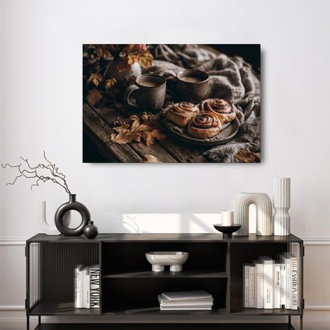 OBRAZ PODZIMNÍ HYGGE S KÁVOU - OBRAZY ZÁTIŠÍ - OBRAZY