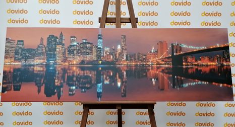 SLIKA ODSEV MANHATTANA V VODI - SLIKE MESTA - SLIKE