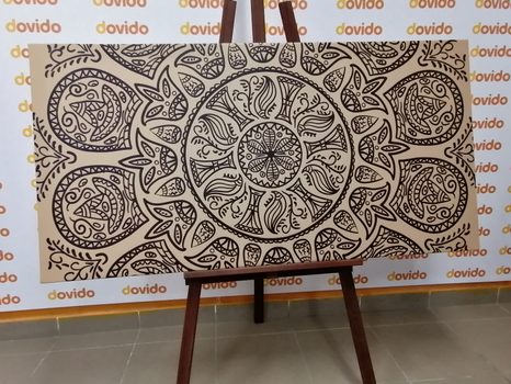 WANDBILD MANDALA MIT ABSTRAKTEN NATURMOTIVEN - BILDER - 🔥 TOTALAUSVERKAUF 🔥