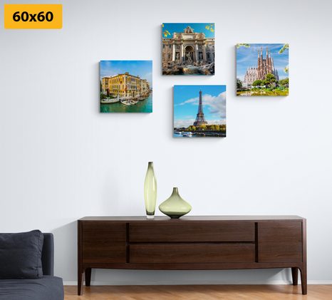 SET DI QUADRI – MONUMENTI STORICI IN COLORI SPLENDIDI - COLLEZIONI DI QUADRI - STAMPE E QUADRI