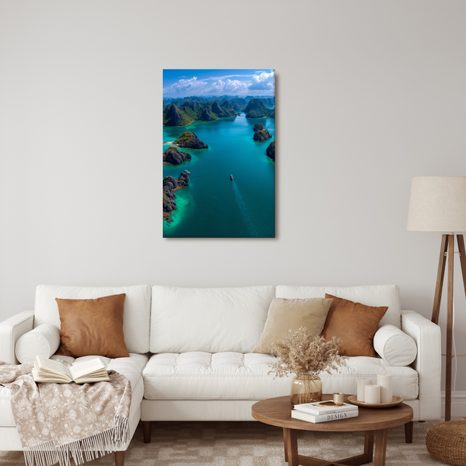 OBRAZ EXOTICKÉ OSTROVY V OCEÁNU - OBRAZY MOŘE A PLÁŽ - OBRAZY