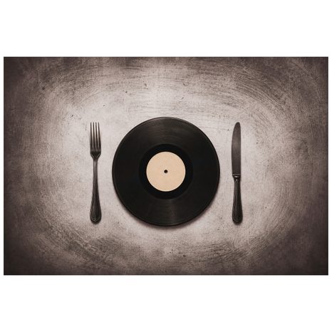 SAMOLEPILNA FOTOTAPETA VINILNA PLOŠČA S PRIBOROM - GLASBENE FOTOTAPETE - TAPETE