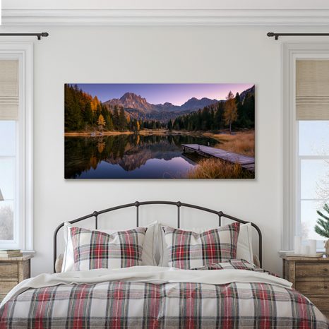 WANDBILD RUHIGE HERBSTLANDSCHAFT - BILDER SEEN - BILDER