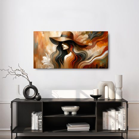 CANVAS SCHILDERIJ ELEGANTE VROUW - SCHILDERIJEN - MEGA UITVERKOOP TOT 70% 🔥