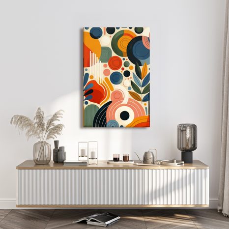OBRAZ HRAVÁ GEOMETRICKÁ KOMPOZICE - ABSTRAKTNÍ OBRAZY - OBRAZY