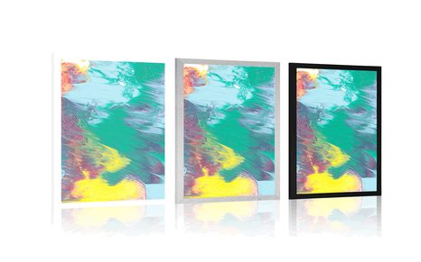 PLAGÁT ABSTRAKCIA V PASTELOVÝCH FARBÁCH - ABSTRAKTNÉ A VZOROVANÉ - PLAGÁTY