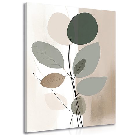 CANVAS PRINT ABSTRACT BOTANICAL SHAPES NO1 - PICTURES OF ABSTRACT SHAPES - PICTURES