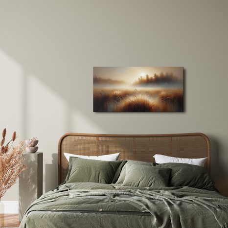 WANDBILD RUHIGES SCHILF - BILDER VON SONNENAUFGANG UND SONNENUNTERGANG - BILDER