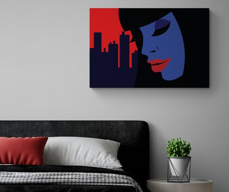 OBRAZ NÁDHERNÁ CIZINKA VE MĚSTĚ - POP ART OBRAZY - OBRAZY