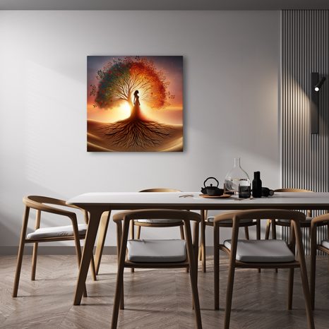 OBRAZ ZÁPAD SLUNCE A STROM ŽIVOTA - OBRAZY STROMY ŽIVOTA - OBRAZY