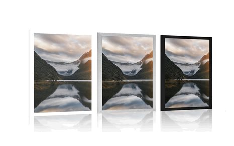 PLAKÁT MILFORD SOUND PŘI VÝCHODU SLUNCE - PŘÍRODA - PLAKÁTY