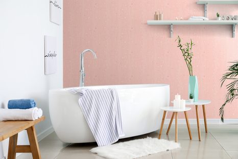 SELBSTKLEBENDE TAPETE MIT PFLANZENMOTIV IN ROSA - SELBSTKLEBENDE TAPETEN - TAPETEN