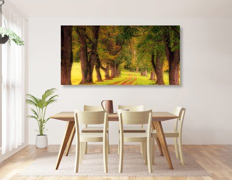 OBRAZ CHODNÍK PODZIMNÍM LESEM - OBRAZY PŘÍRODY A KRAJINY - OBRAZY