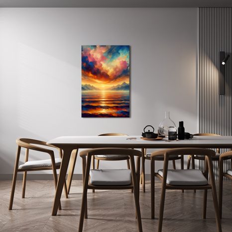 OBRAZ BAREVNÁ OBLOHA NAD HORAMI - OBRAZY VÝCHOD A ZÁPAD SLUNCE - OBRAZY