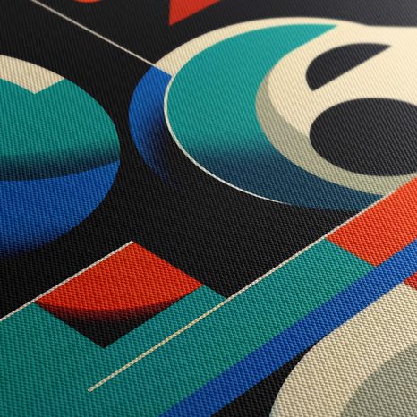 WANDBILD ABSTRAKTE GEOMETRISCHE FORMEN IN BEWEGUNG - WANDBILDER ABSTRAKTE FORMEN - BILDER