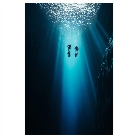 QUADRO SU TELA – LUCE NELLE PROFONDITÀ - QUADRI MARE E SPIAGGIA - STAMPE E QUADRI