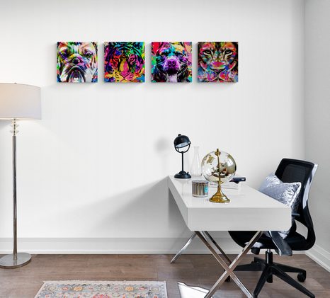 SET DI QUADRI – IN INTERESSANTE STILE POP ART - COLLEZIONI DI QUADRI - STAMPE E QUADRI