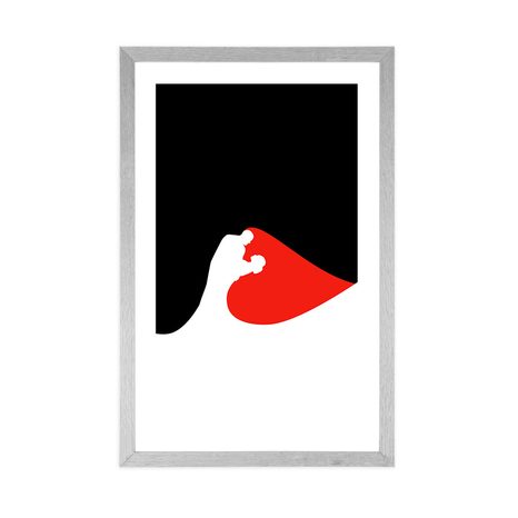 PLAGÁT S PASPARTOU ŠŤASTIE DVOCH ĽUDÍ - MOTÍVY Z NAŠEJ DIELNE - PLAGÁTY