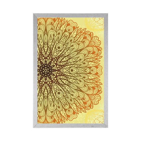 PLAKÁT ZLATÁ ETNICKÁ MANDALA - FENG SHUI - PLAKÁTY