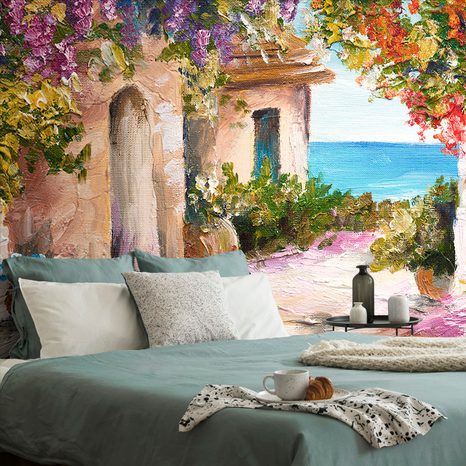 WALLPAPER COASTAL SUMMER HOUSE - WALLPAPERS NATURE - WALLPAPERS