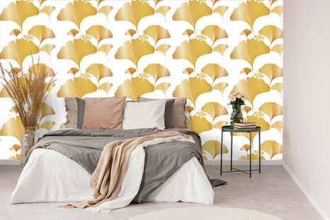 TAPETA ZLATÉ LISTY - VZOROVANÉ TAPETY - TAPETY