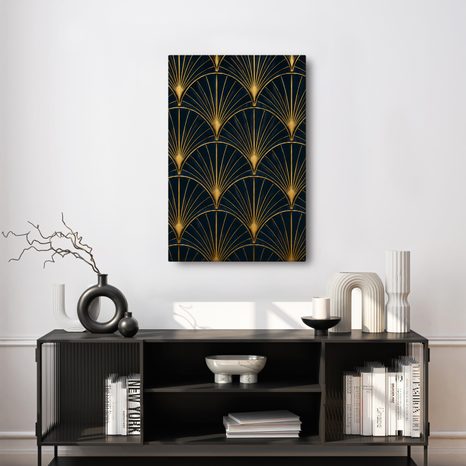 CANVASTAVLA ELEGANT GEOMETRI I GULD - VINTAGE- OCH RETROTAVLOR - TAVLOR