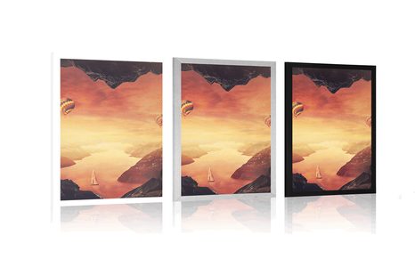 POSTER BLICK AUS DER HÖHLE - NATUR - POSTER