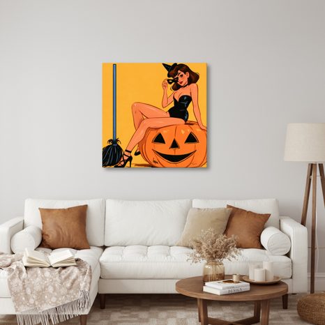OBRAZ ČARODĚJKA S MASKOU - HALLOWEENSKÉ A HOROROVÉ OBRAZY - OBRAZY