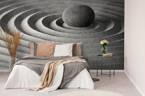 SELBSTKLEBENDE FOTOTAPETE SCHWARZ-WEISSE ENTSPANNUNGSSTEINE - SELBSTKLEBENDE TAPETEN - TAPETEN