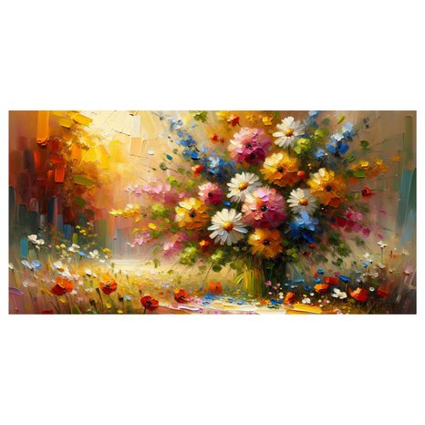 OBRAZ LUČNÍ KVÍTÍ V PAPRSCÍCH - OBRAZY KVĚTŮ - OBRAZY