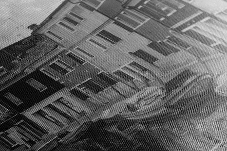 OBRAZ CZARNO-BIAŁE DOMY W MIEŚCIE - OBRAZY CZARNO-BIAŁE - OBRAZY