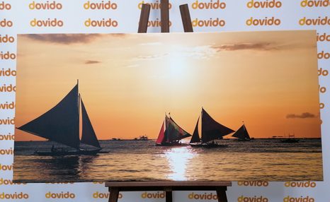 TABLOU APUS DE SOARE DEASUPRA MĂRII - TABLOU NATURĂ ȘI PEISAJE NATURALE - TABLOURI