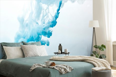 SAMOLEPÍCÍ TAPETA MODRÝ INKOUST VE VODĚ - SAMOLEPÍCÍ TAPETY - TAPETY