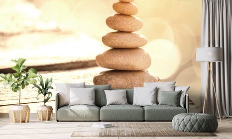 FOTOTAPETA PYRAMIDA Z KAMENŮ - TAPETY FENG SHUI - TAPETY