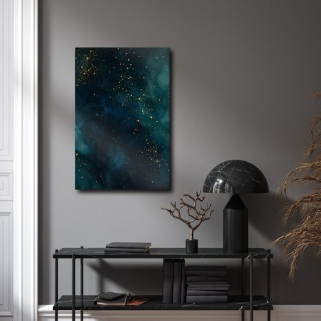 TABLEAU SUR TOILE – POUSSIÈRE D’ÉTOILES DANS L’OBSCURITÉ - IMAGES DE GALAXIE - TABLEAUX