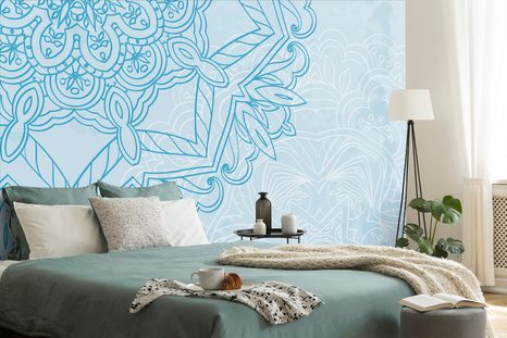 SAMOLEPÍCÍ TAPETA MANDALA V ZIMNÍM ŠATU - SAMOLEPÍCÍ TAPETY - TAPETY