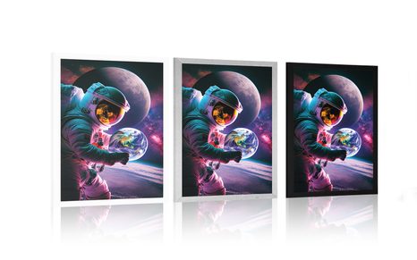 PLAKAT ASTRONAVT NA VESOLJSKI ODPRAVI - ASTRONAVTI - PLAKATI