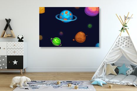 WANDBILD BEZAUBERNDE PLANETEN - BILDER FÜR KINDER - BILDER