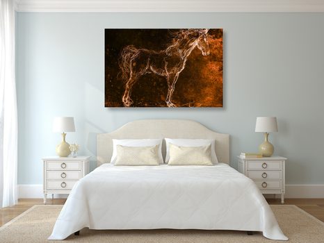 WANDBILD ABSTRAKTES PFERD - ABSTRAKTE BILDER - BILDER