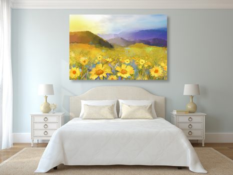 SLIKA POLJE POLNO SONČNIC - SLIKE NARAVE IN POKRAJINE - SLIKE