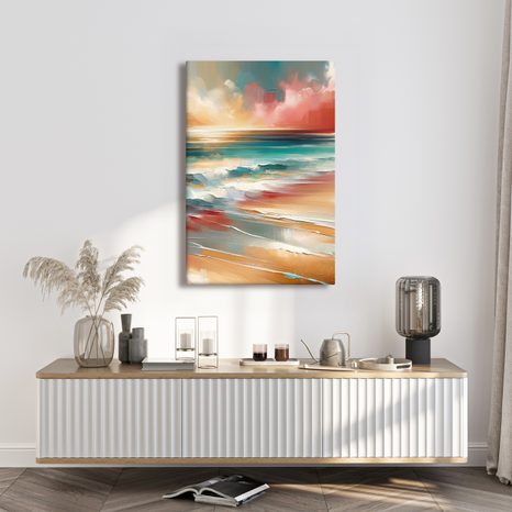OBRAZ MOŘE PŘI ZÁPADU SLUNCE - OBRAZY MOŘE A PLÁŽ - OBRAZY