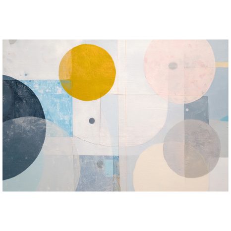 SAMOLEPIACA TAPETA PASTELOVÉ GEOMETRICKÉ KRUHY - ABSTRAKTNÉ TAPETY - TAPETY