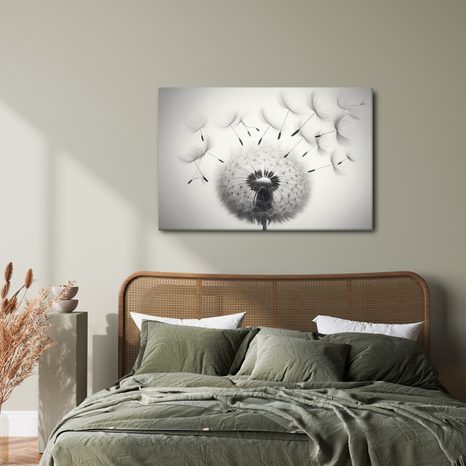 OBRAZ ČERNOBÍLÁ PAMPELIŠKA - OBRAZY PAMPELIŠKA - OBRAZY