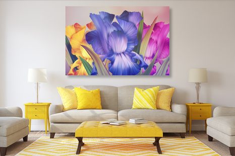 WANDBILD BLUMENFANTASIE - ABSTRAKTE BILDER - BILDER