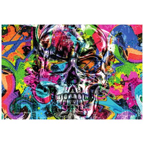 TAPETA BAREVNÁ UMĚLECKÁ LEBKA - ABSTRAKTNÍ TAPETY - TAPETY