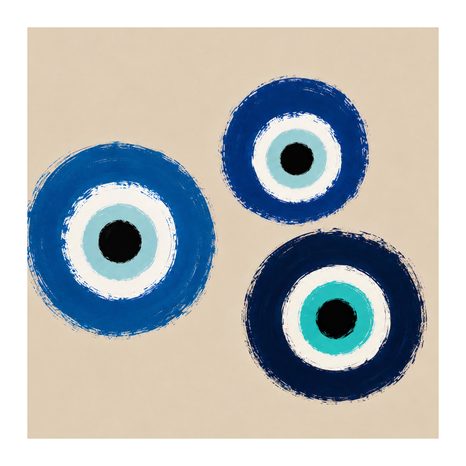 TABLEAU SUR TOILE – TROIS YEUX BLEUS D’HARMONIE - TABLEAUX PAR THÈME - TABLEAUX