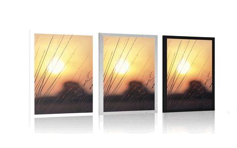 PLAKÁT VÝCHOD SLUNCE NAD LOUKOU - PŘÍRODA - PLAKÁTY